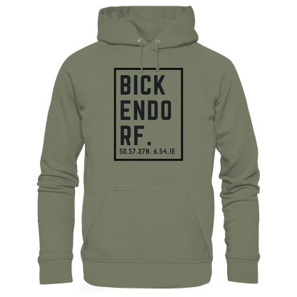 Bickendorf Koordinaten (großer Druck auf der Brust) - Premium Unisex Hoodie