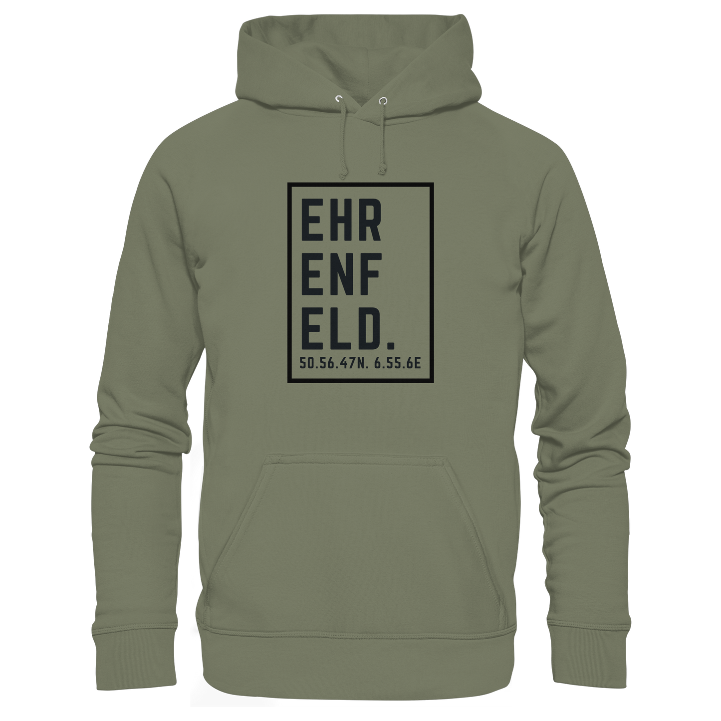 Ehrenfeld Koordinaten (großer Druck auf der Brust) - Premium Unisex Hoodie