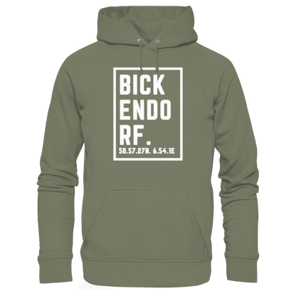 Bickendorf Koordinaten (großer Druck auf der Brust) - Premium Unisex Hoodie