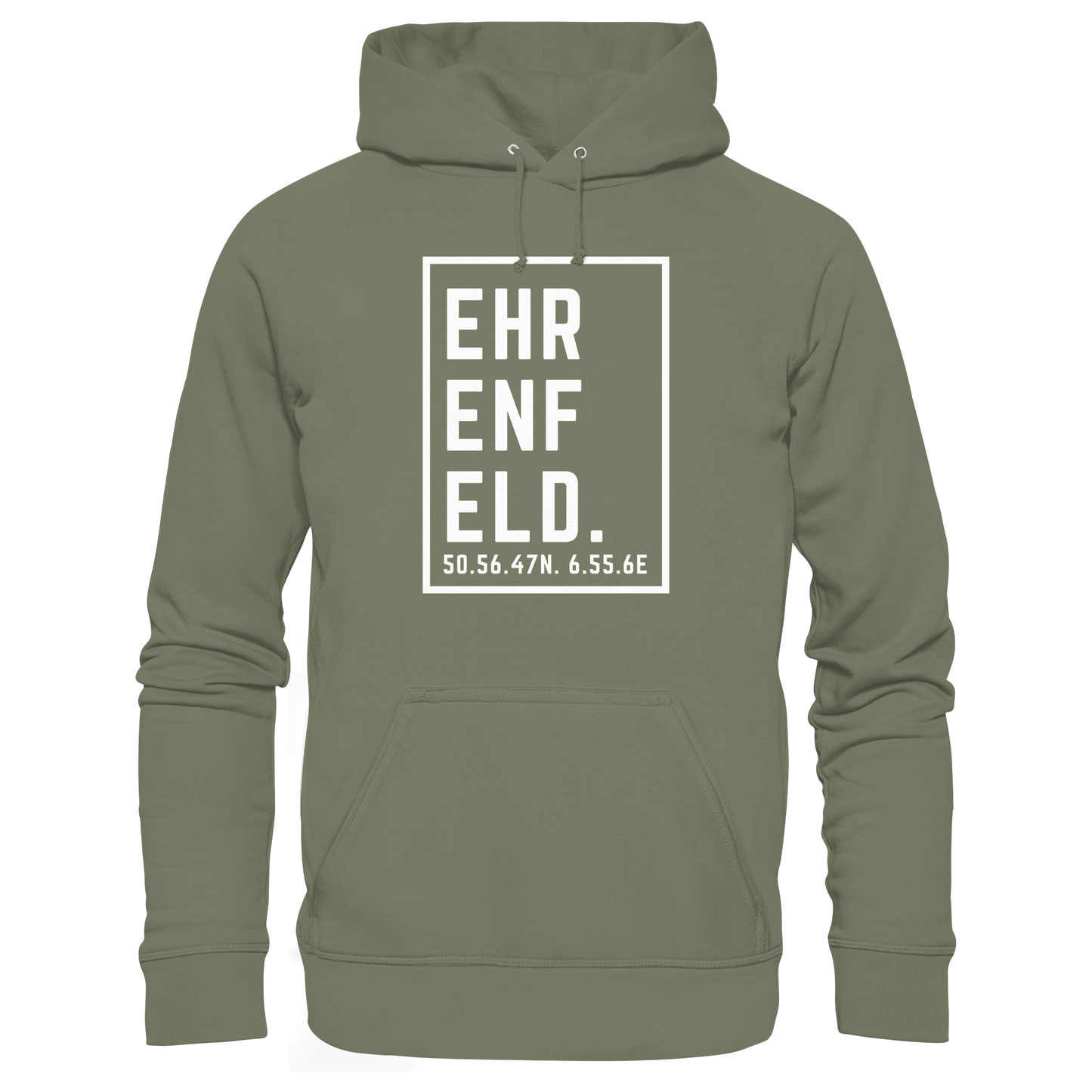 Ehrenfeld Koordinaten (großer Druck auf der Brust) - Premium Unisex Hoodie