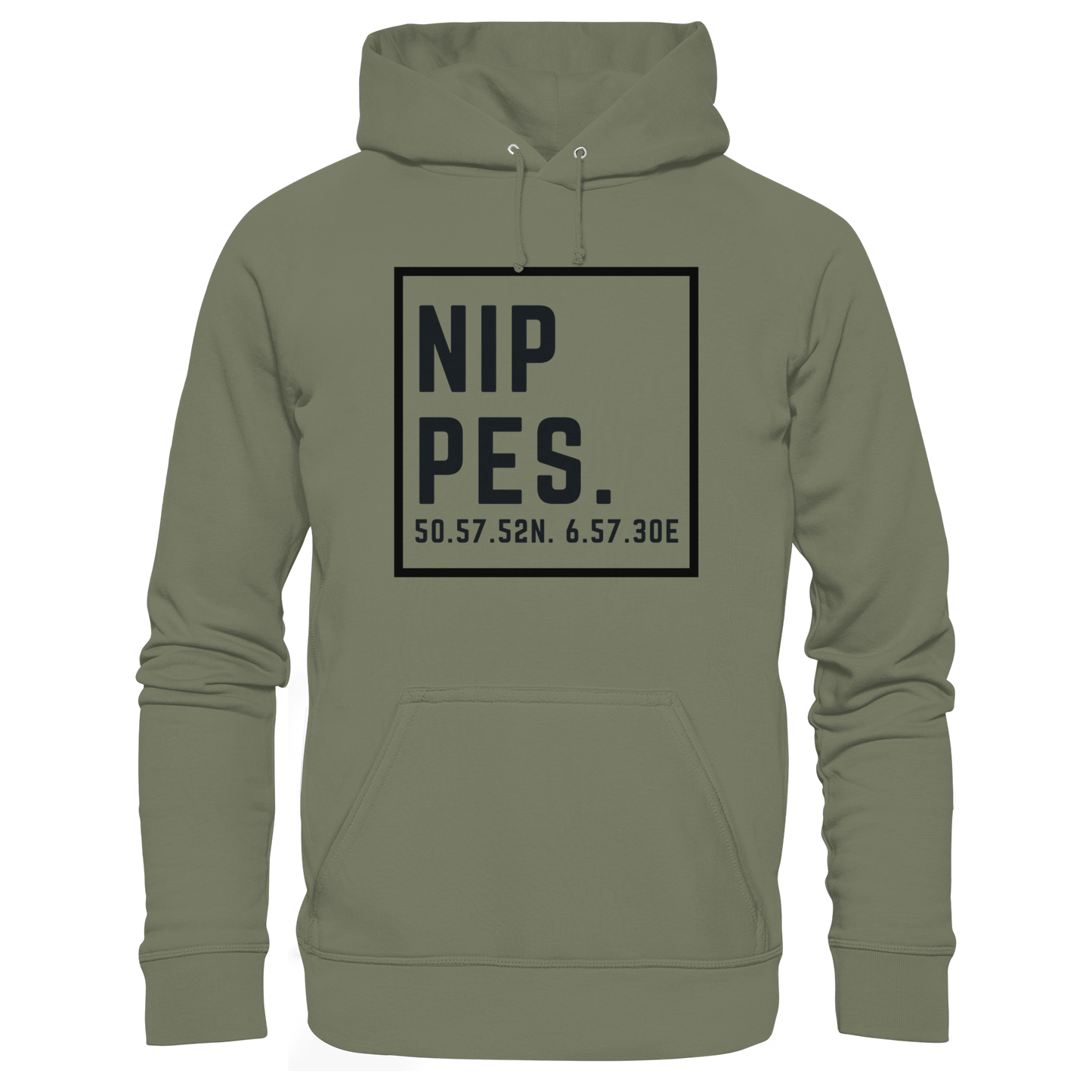 Nippes Koordinaten (großer Druck auf der Brust) - Premium Unisex Hoodie