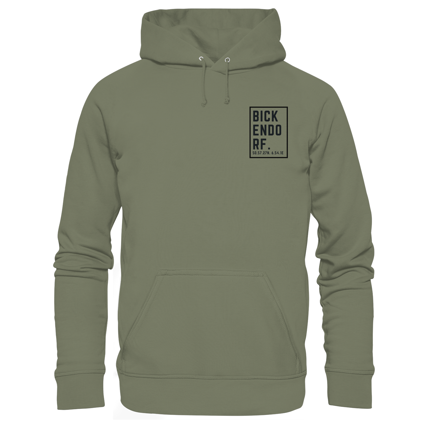 Bickendorf Koordinaten (kleiner Druck auf der Brust) - Premium Unisex Hoodie