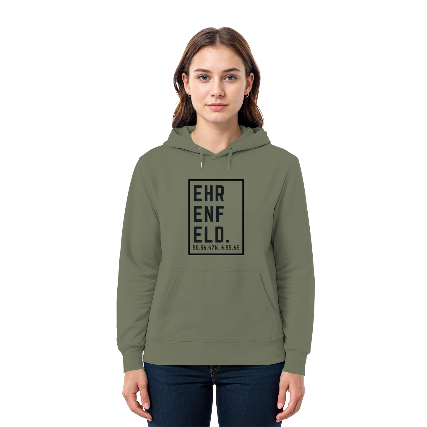 Ehrenfeld Koordinaten (großer Druck auf der Brust) - Premium Unisex Hoodie