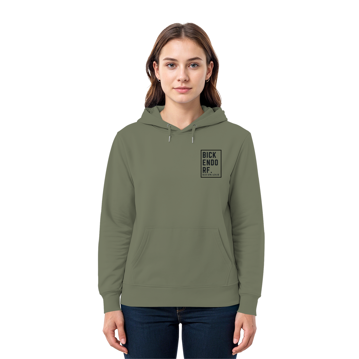 Bickendorf Koordinaten (kleiner Druck auf der Brust) - Premium Unisex Hoodie