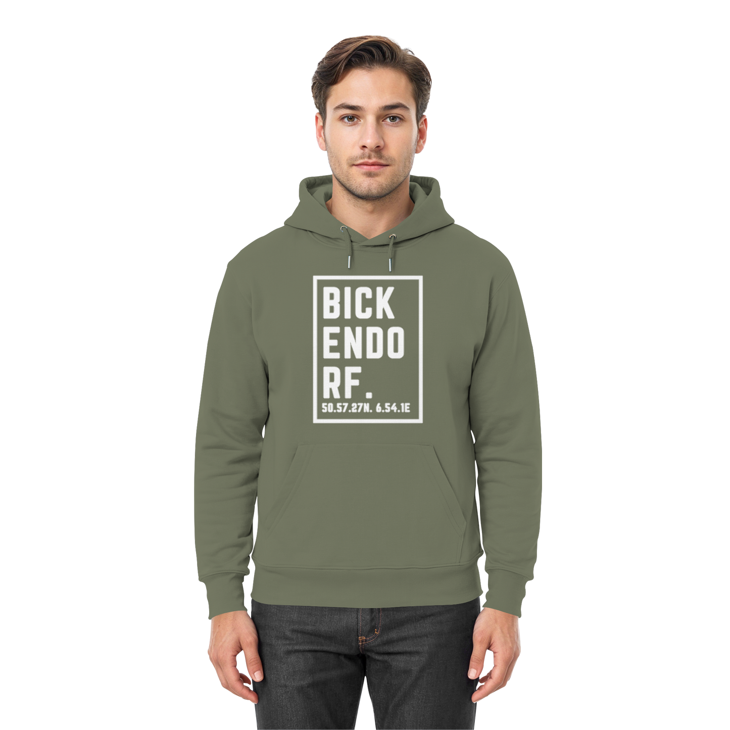 Bickendorf Koordinaten (großer Druck auf der Brust) - Premium Unisex Hoodie