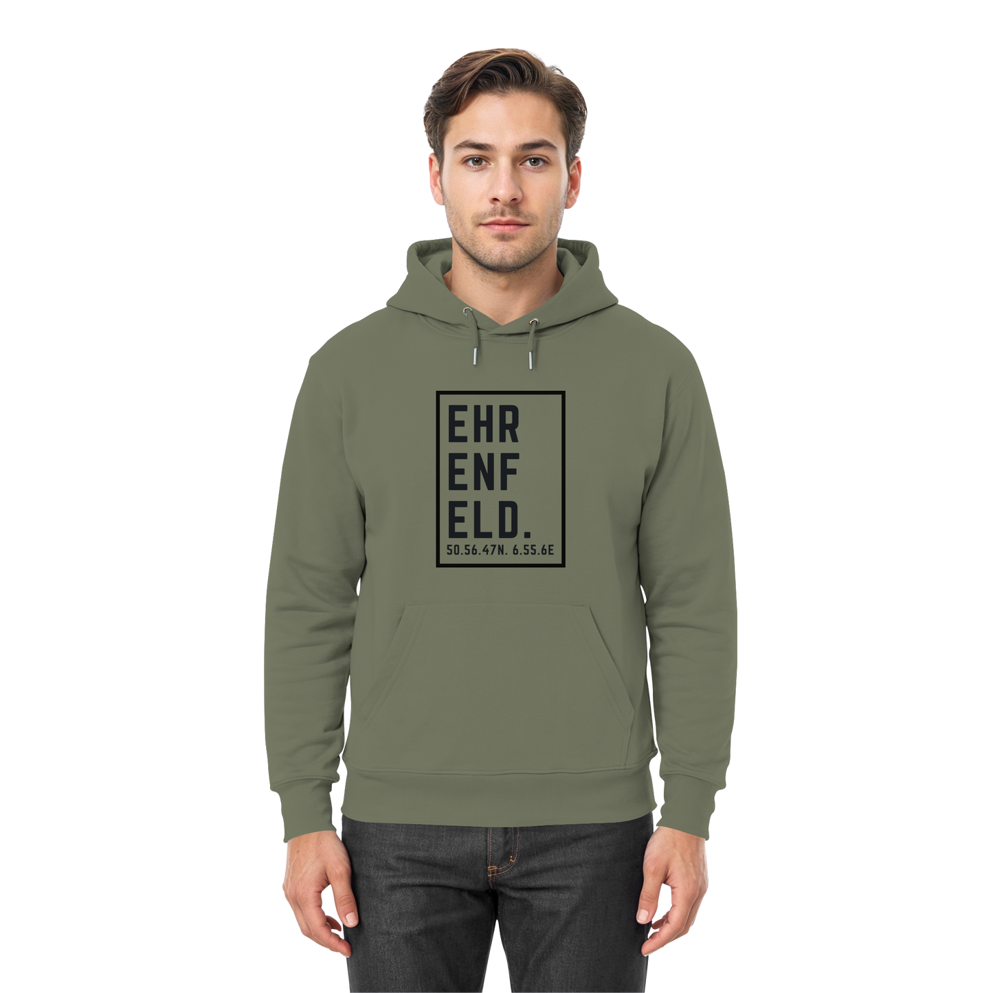 Ehrenfeld Koordinaten (großer Druck auf der Brust) - Premium Unisex Hoodie