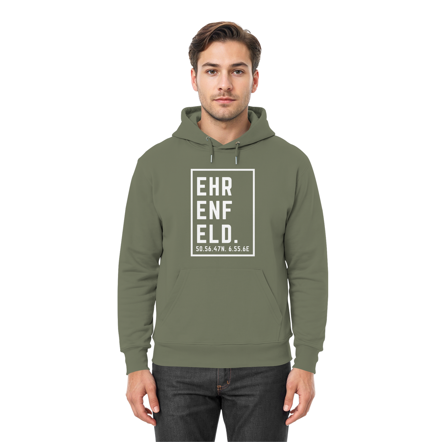 Ehrenfeld Koordinaten (großer Druck auf der Brust) - Premium Unisex Hoodie