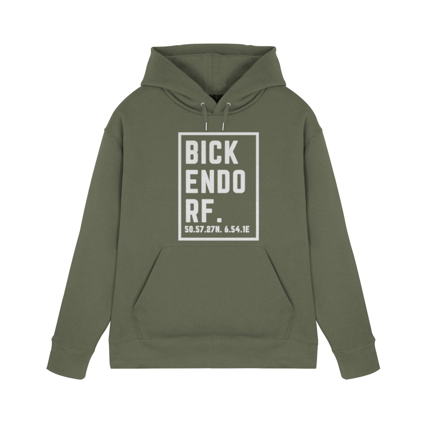 Bickendorf Koordinaten (großer Druck auf der Brust) - Premium Unisex Hoodie