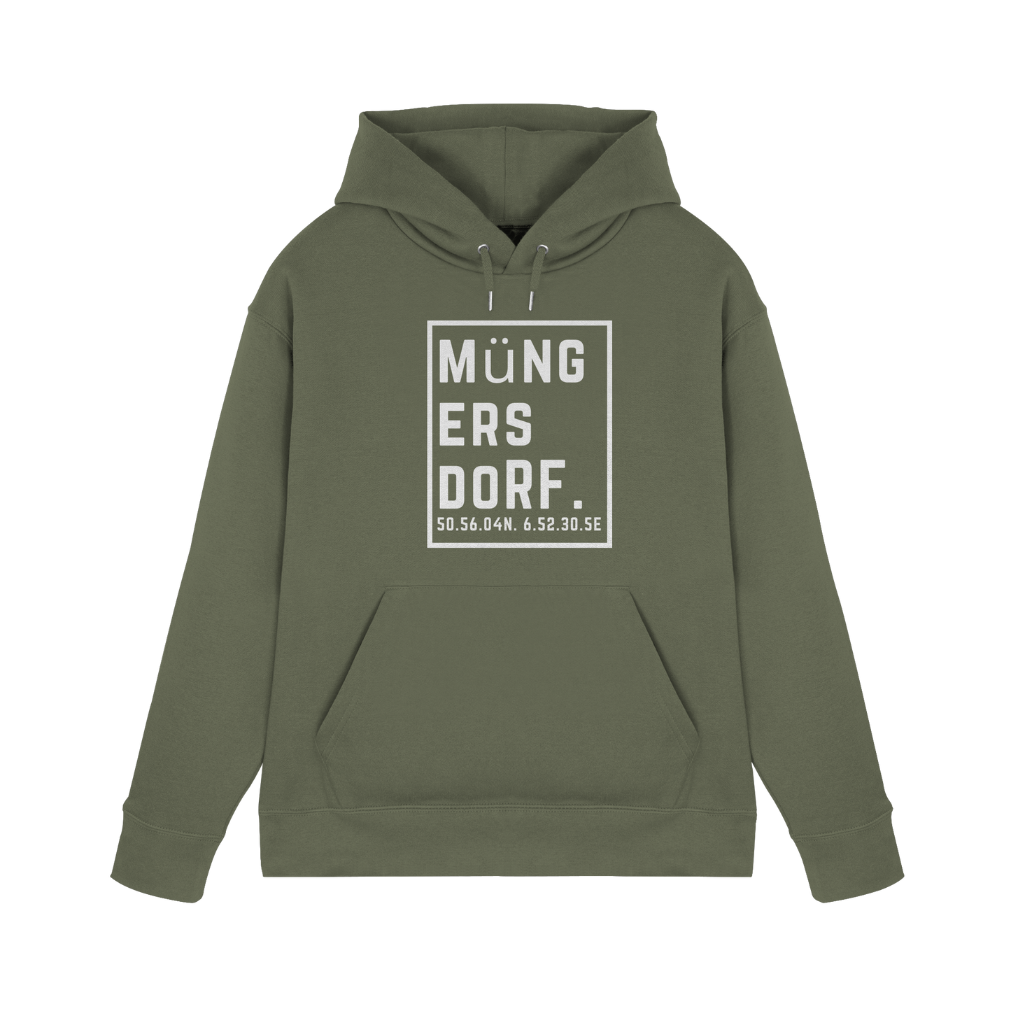 Müngersdorf Koordinaten (großer Druck auf der Brust) - Premium Unisex Hoodie