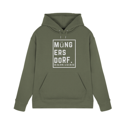 Müngersdorf Koordinaten (großer Druck auf der Brust) - Premium Unisex Hoodie