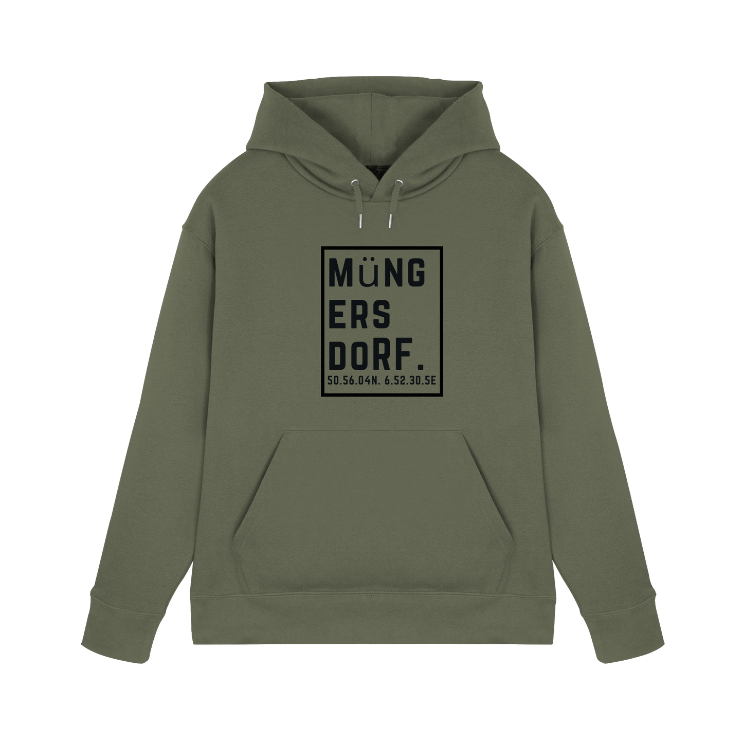 Müngersdorf Koordinaten (großer Druck auf der Brust) - Premium Unisex Hoodie