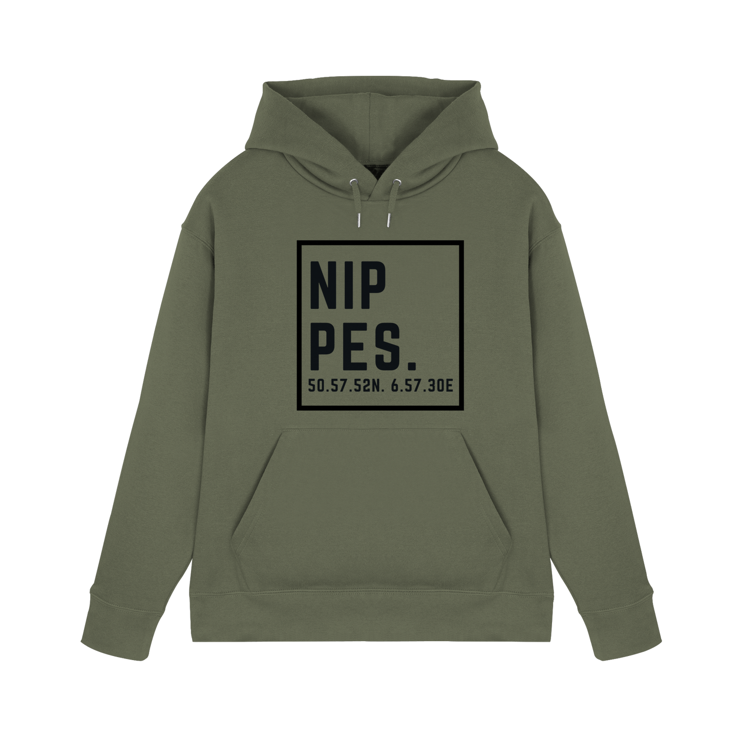 Nippes Koordinaten (großer Druck auf der Brust) - Premium Unisex Hoodie