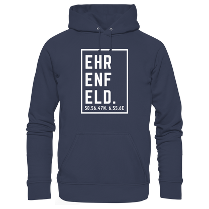 Ehrenfeld Koordinaten (großer Druck auf der Brust) - Premium Unisex Hoodie