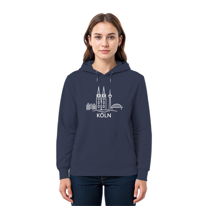Köln Skyline (großer Druck auf der Brust) - Premium Unisex Hoodie