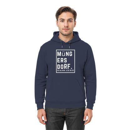 Müngersdorf Koordinaten (großer Druck auf der Brust) - Premium Unisex Hoodie
