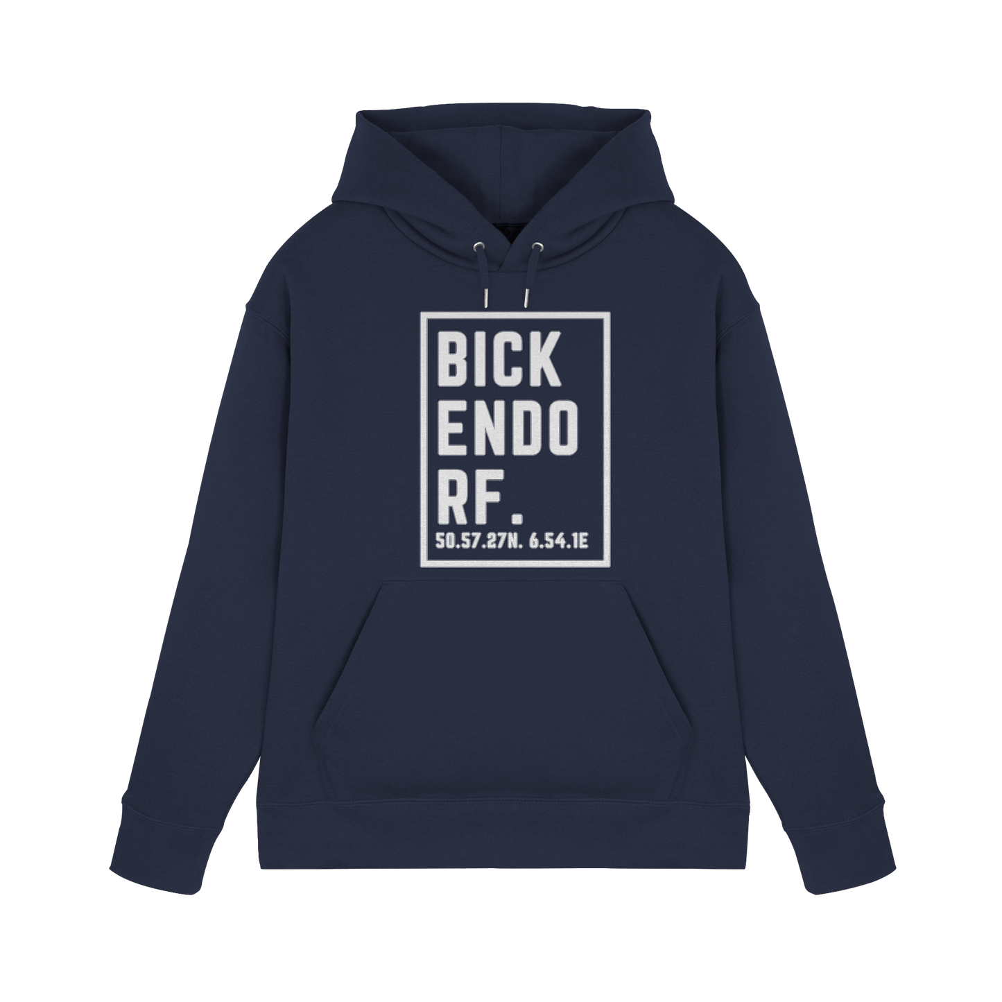 Bickendorf Koordinaten (großer Druck auf der Brust) - Premium Unisex Hoodie