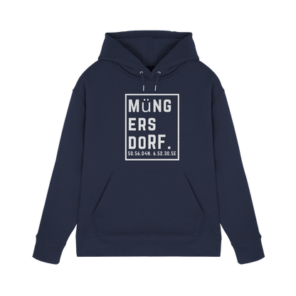 Müngersdorf Koordinaten (großer Druck auf der Brust) - Premium Unisex Hoodie