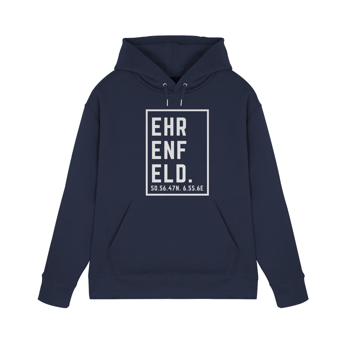 Ehrenfeld Koordinaten (großer Druck auf der Brust) - Premium Unisex Hoodie