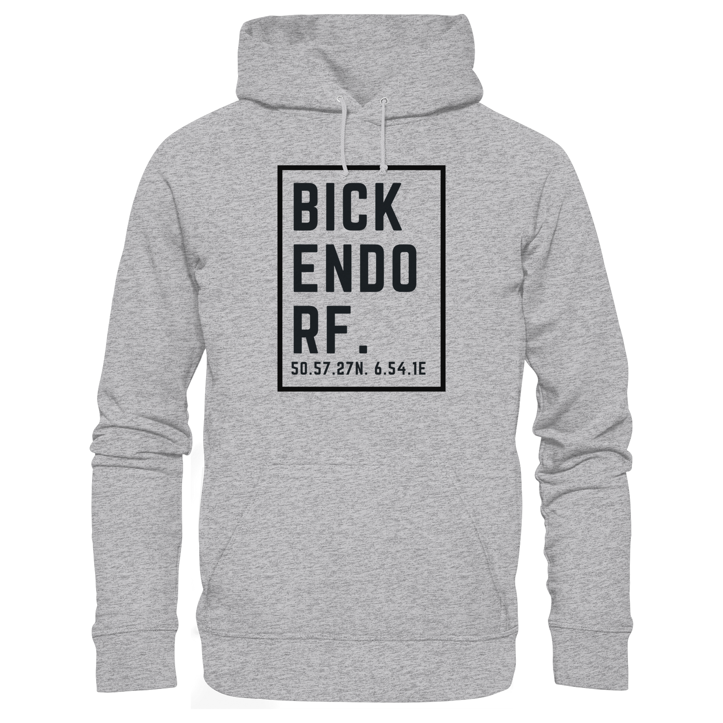 Bickendorf Koordinaten (großer Druck auf der Brust) - Premium Unisex Hoodie
