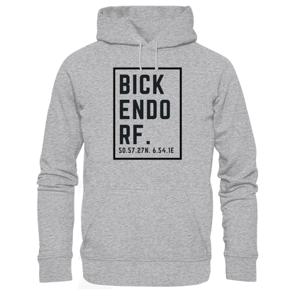 Bickendorf Koordinaten (großer Druck auf der Brust) - Premium Unisex Hoodie