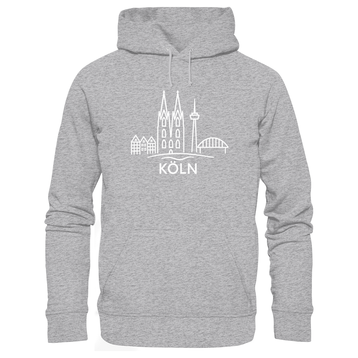 Köln Skyline (großer Druck auf der Brust) - Premium Unisex Hoodie