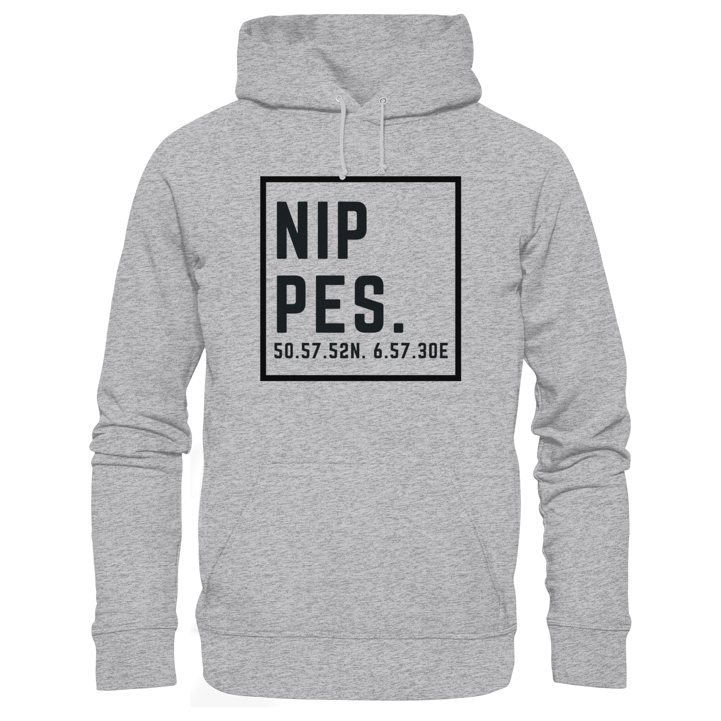 Nippes Koordinaten (großer Druck auf der Brust) - Premium Unisex Hoodie