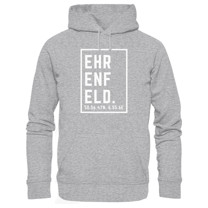 Ehrenfeld Koordinaten (großer Druck auf der Brust) - Premium Unisex Hoodie