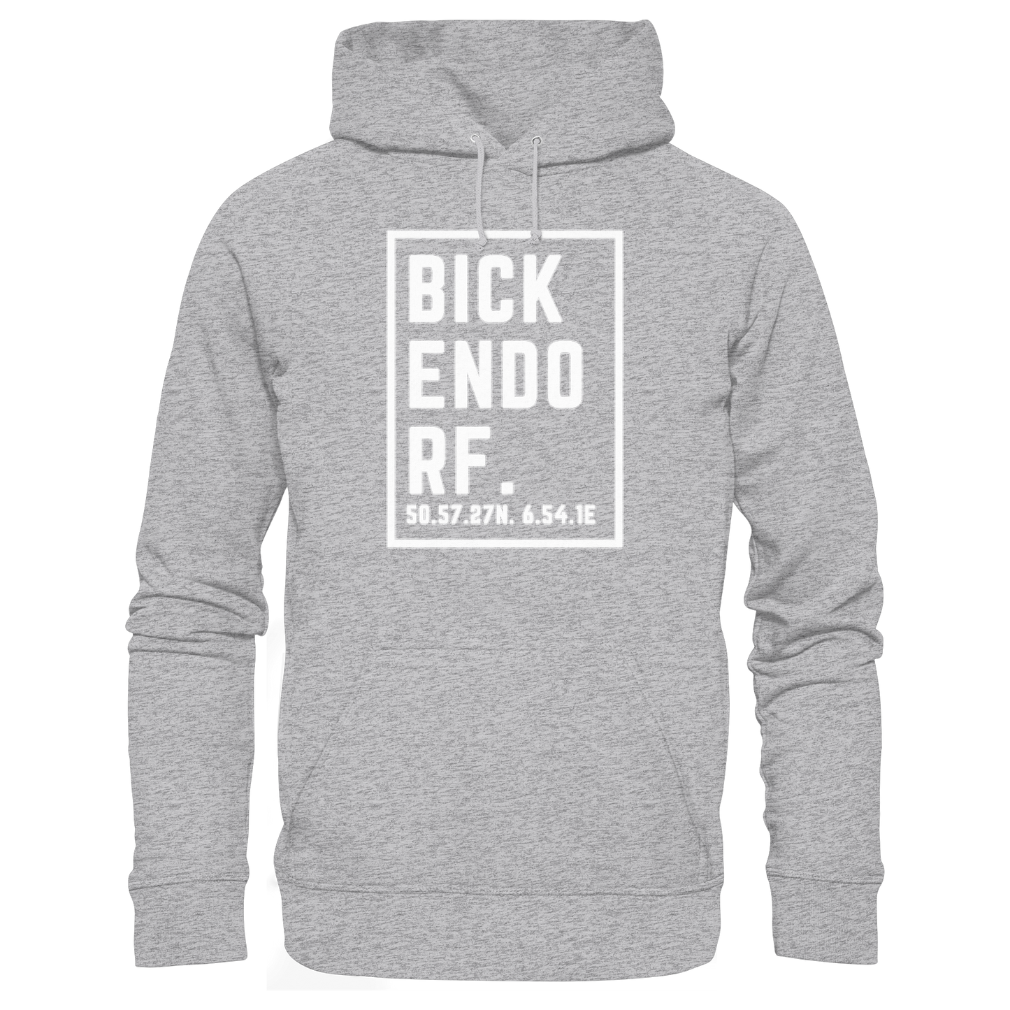 Bickendorf Koordinaten (großer Druck auf der Brust) - Premium Unisex Hoodie