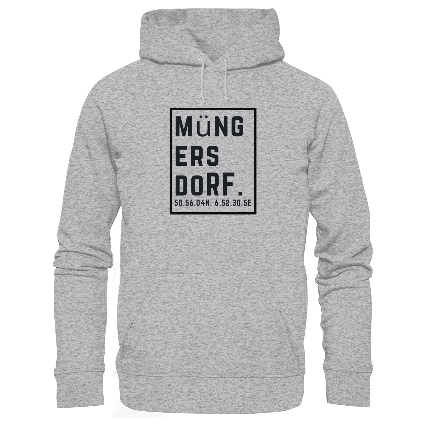 Müngersdorf Koordinaten (großer Druck auf der Brust) - Premium Unisex Hoodie
