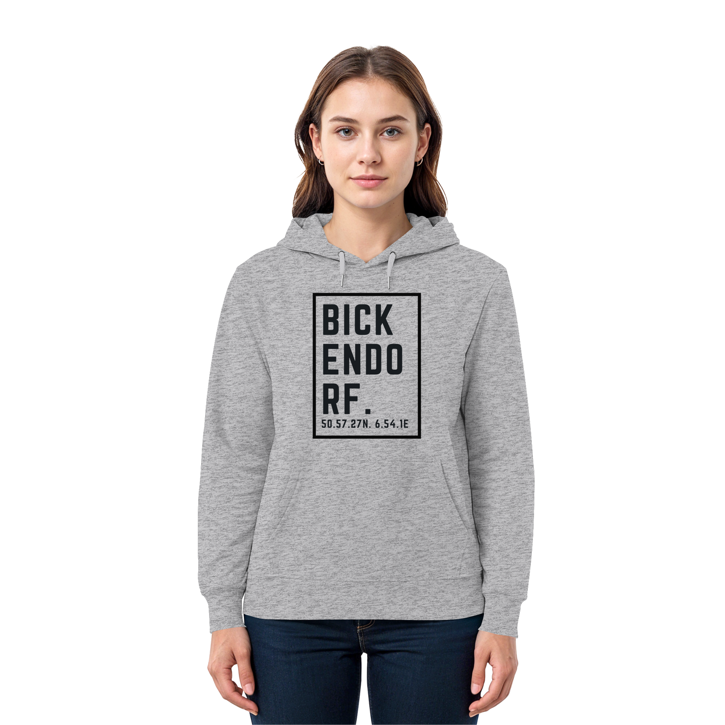 Bickendorf Koordinaten (großer Druck auf der Brust) - Premium Unisex Hoodie