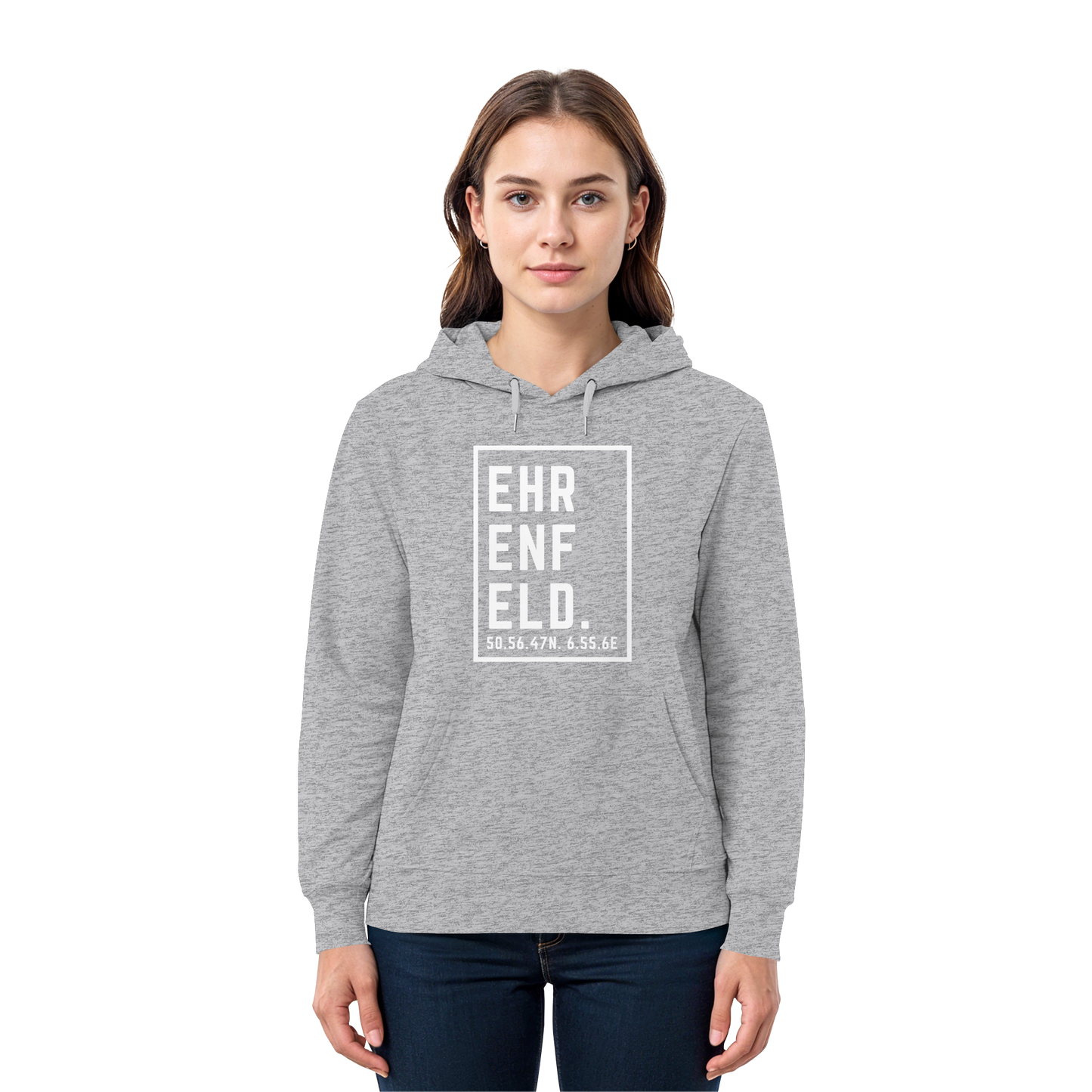 Ehrenfeld Koordinaten (großer Druck auf der Brust) - Premium Unisex Hoodie