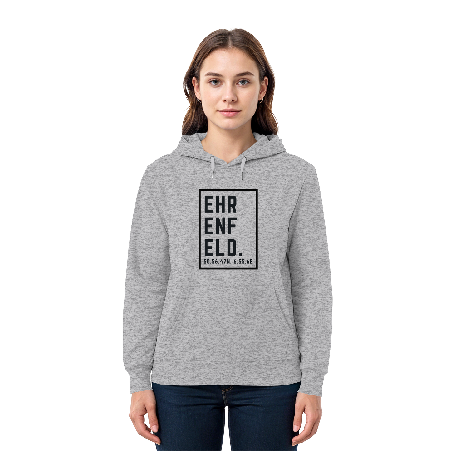 Ehrenfeld Koordinaten (großer Druck auf der Brust) - Premium Unisex Hoodie