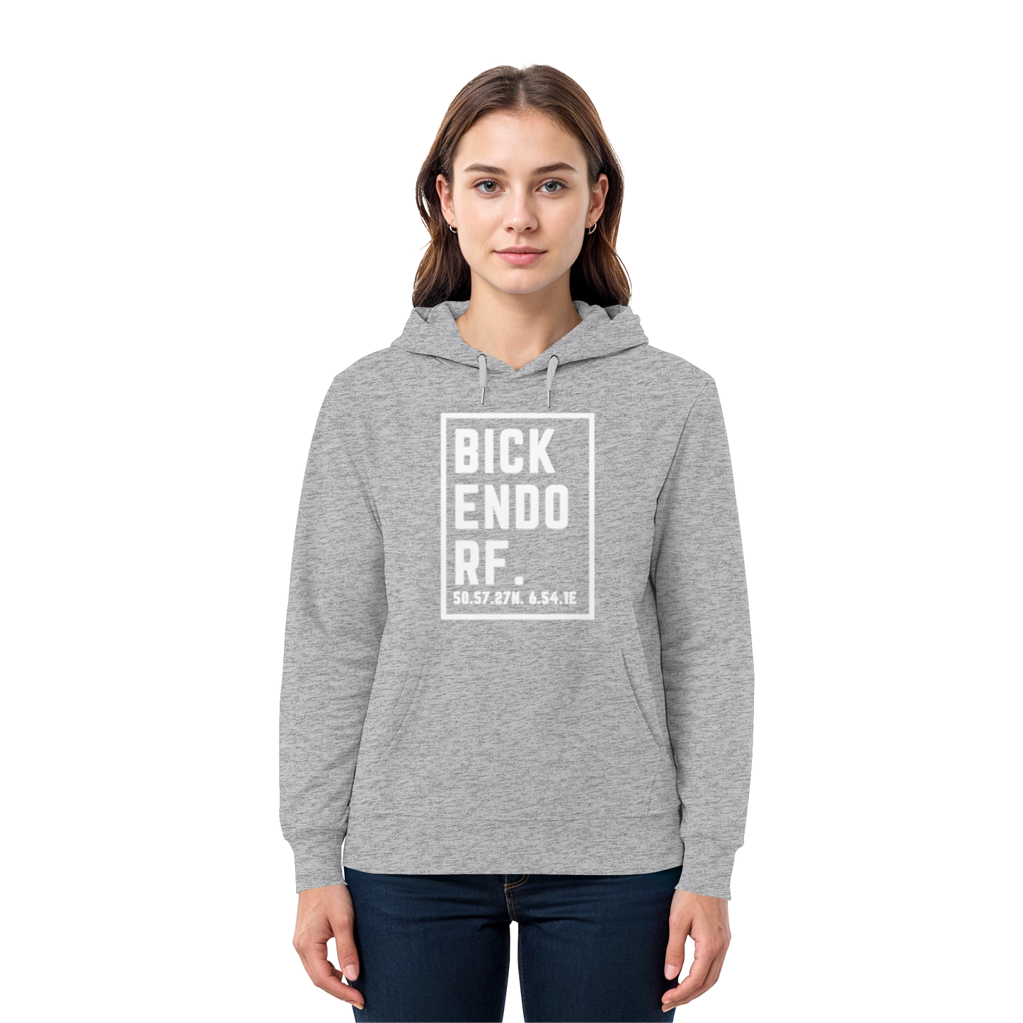 Bickendorf Koordinaten (großer Druck auf der Brust) - Premium Unisex Hoodie