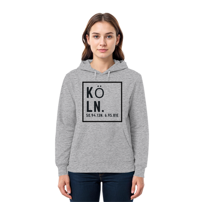 Köln Koordinaten (großer Druck auf der Brust) - Premium Unisex Hoodie