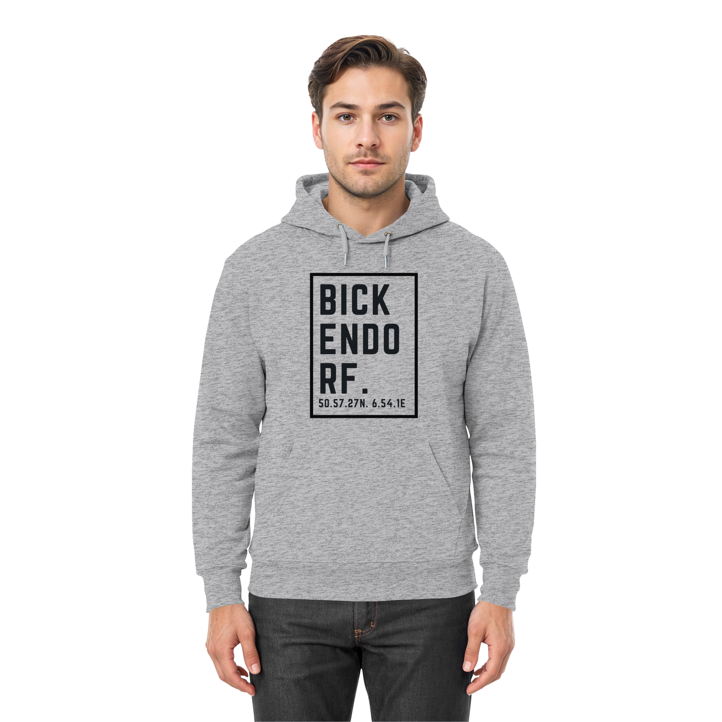 Bickendorf Koordinaten (großer Druck auf der Brust) - Premium Unisex Hoodie