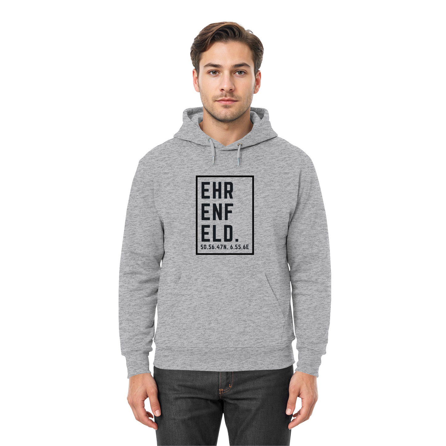 Ehrenfeld Koordinaten (großer Druck auf der Brust) - Premium Unisex Hoodie
