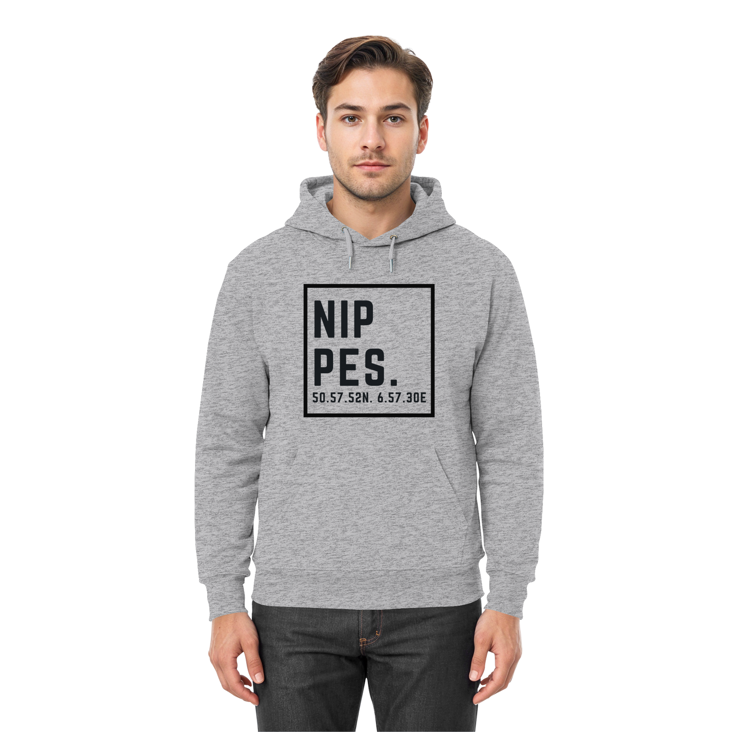 Nippes Koordinaten (großer Druck auf der Brust) - Premium Unisex Hoodie