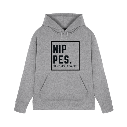 Nippes Koordinaten (großer Druck auf der Brust) - Premium Unisex Hoodie