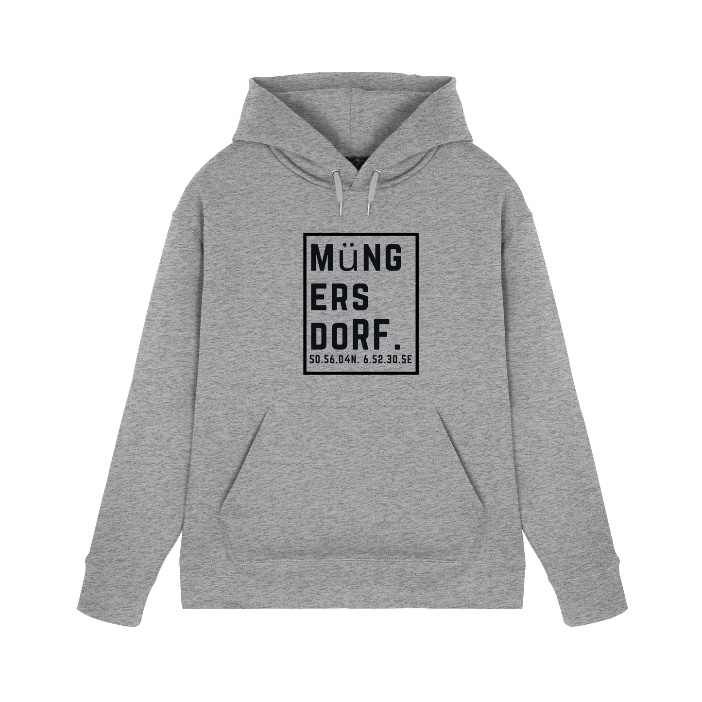 Müngersdorf Koordinaten (großer Druck auf der Brust) - Premium Unisex Hoodie