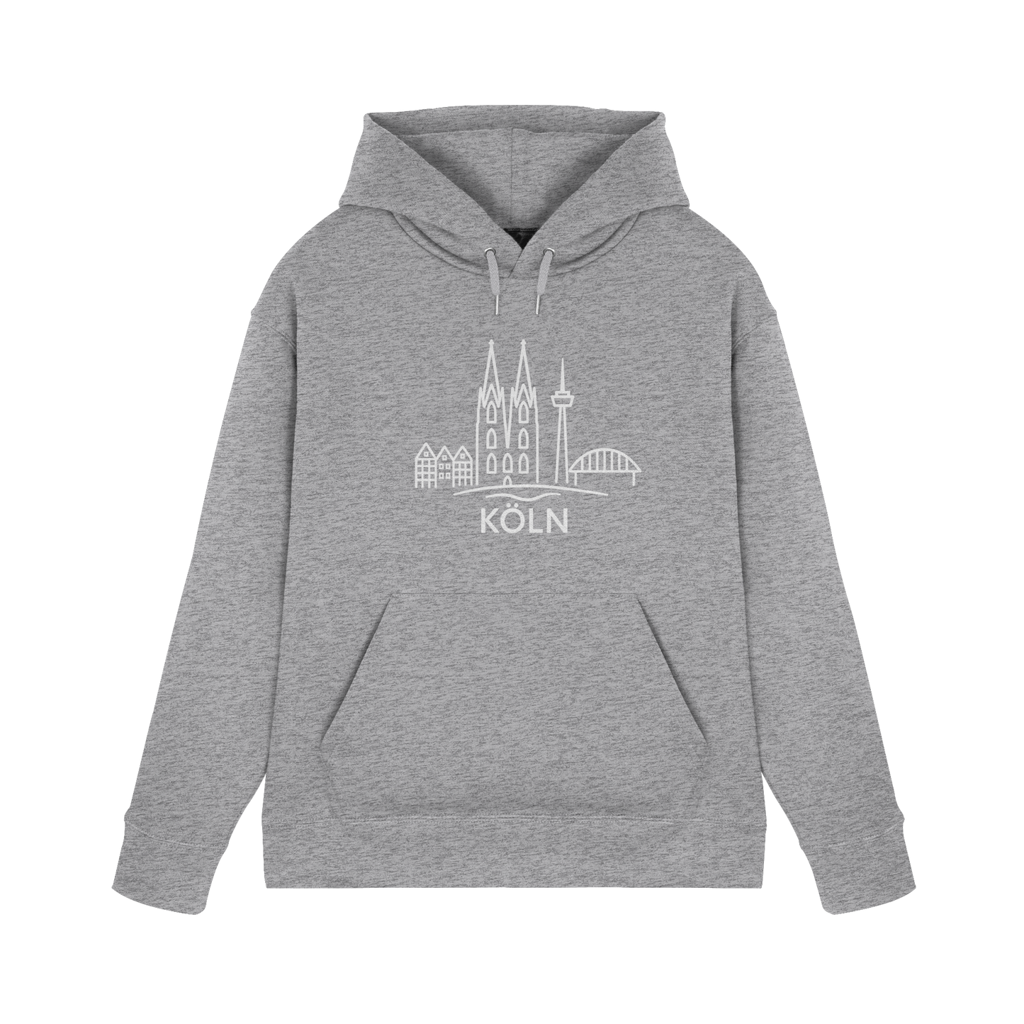 Köln Skyline (großer Druck auf der Brust) - Premium Unisex Hoodie