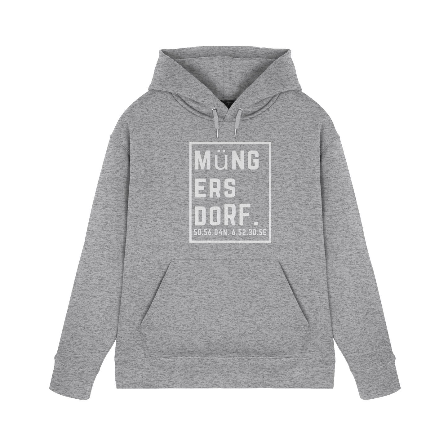 Müngersdorf Koordinaten (großer Druck auf der Brust) - Premium Unisex Hoodie
