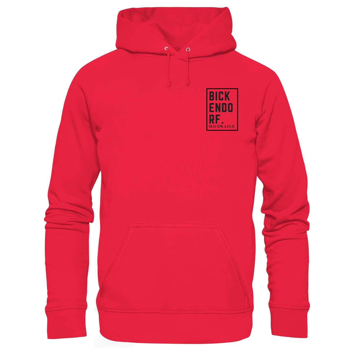 Bickendorf Koordinaten (kleiner Druck auf der Brust) - Premium Unisex Hoodie