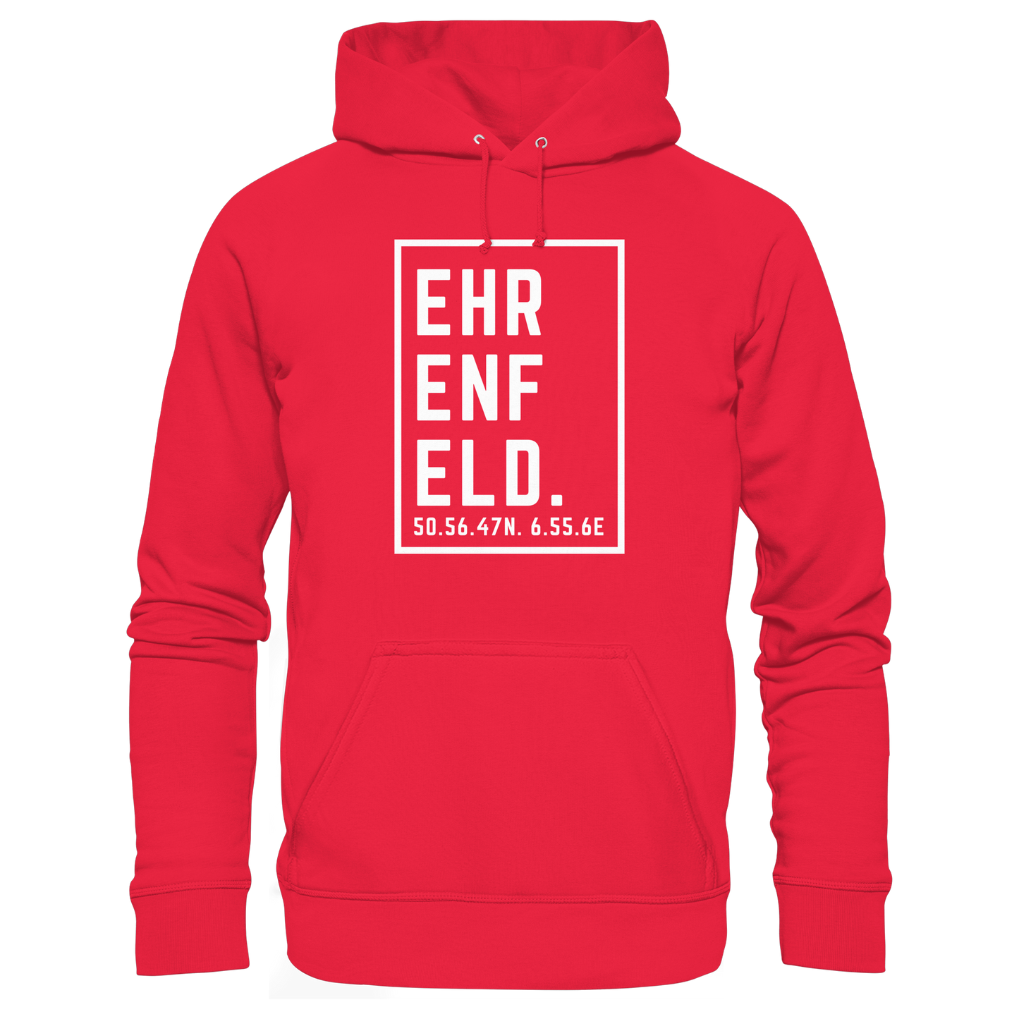 Ehrenfeld Koordinaten (großer Druck auf der Brust) - Premium Unisex Hoodie