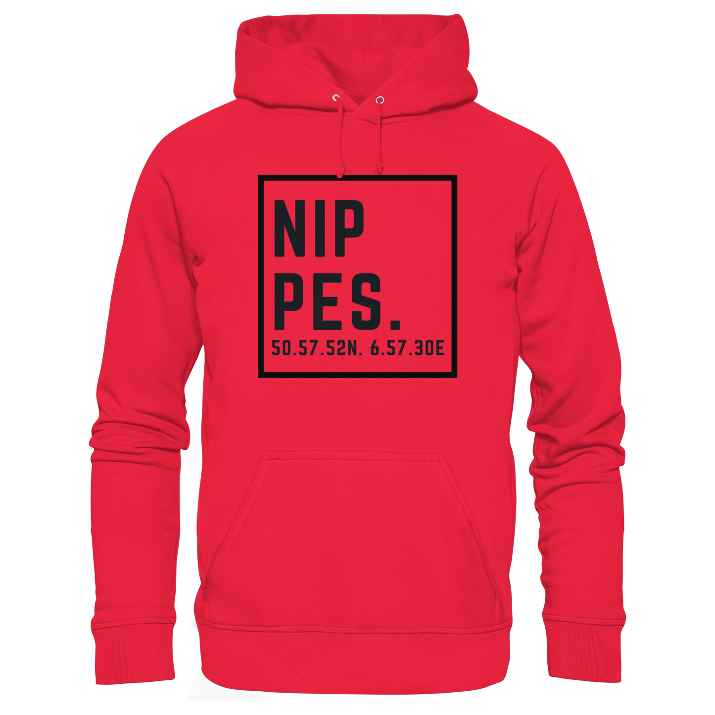 Nippes Koordinaten (großer Druck auf der Brust) - Premium Unisex Hoodie