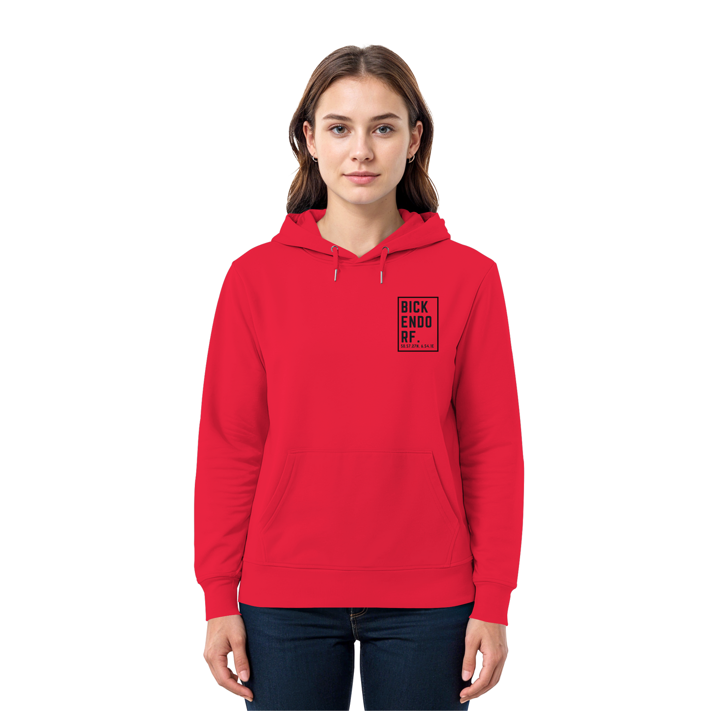 Bickendorf Koordinaten (kleiner Druck auf der Brust) - Premium Unisex Hoodie