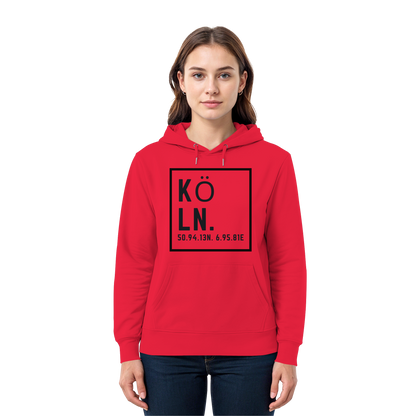 Köln Koordinaten (großer Druck auf der Brust) - Premium Unisex Hoodie