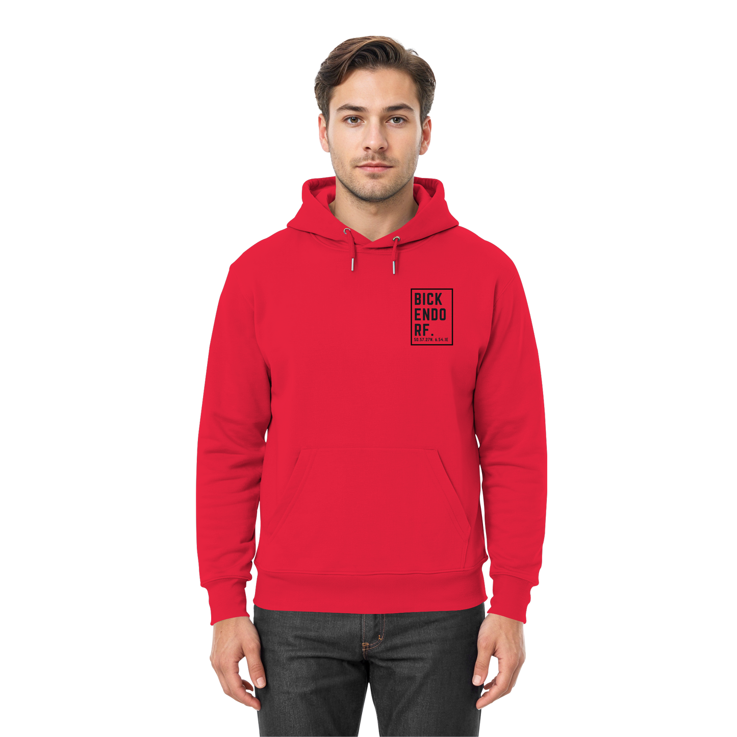Bickendorf Koordinaten (kleiner Druck auf der Brust) - Premium Unisex Hoodie
