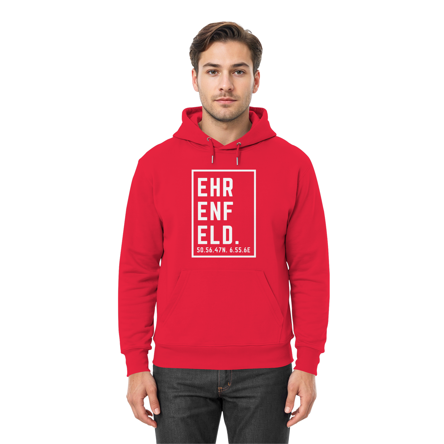 Ehrenfeld Koordinaten (großer Druck auf der Brust) - Premium Unisex Hoodie