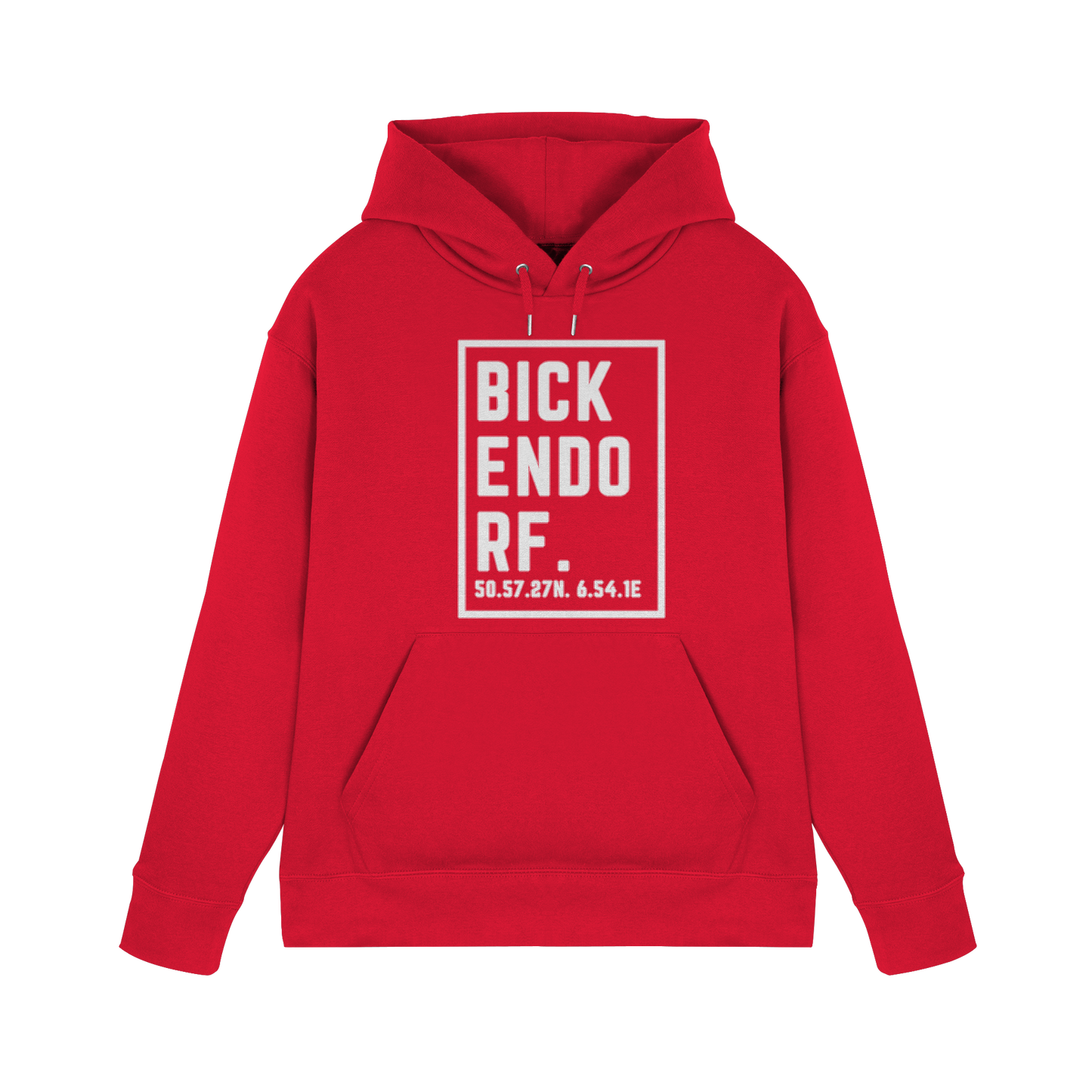 Bickendorf Koordinaten (großer Druck auf der Brust) - Premium Unisex Hoodie