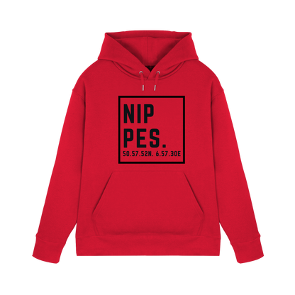 Nippes Koordinaten (großer Druck auf der Brust) - Premium Unisex Hoodie